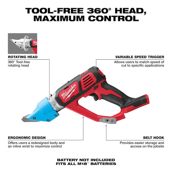 Milwaukee Tool M18 14 Gauge Double Cut Shear (Tool Only) - 2636-20