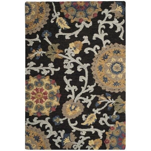 Safavieh Blossom Hand Tufted Runner Rug, Charcoal and Multicolor - 2 ft.-3 in. x 6 ft. - BLM401A-26
