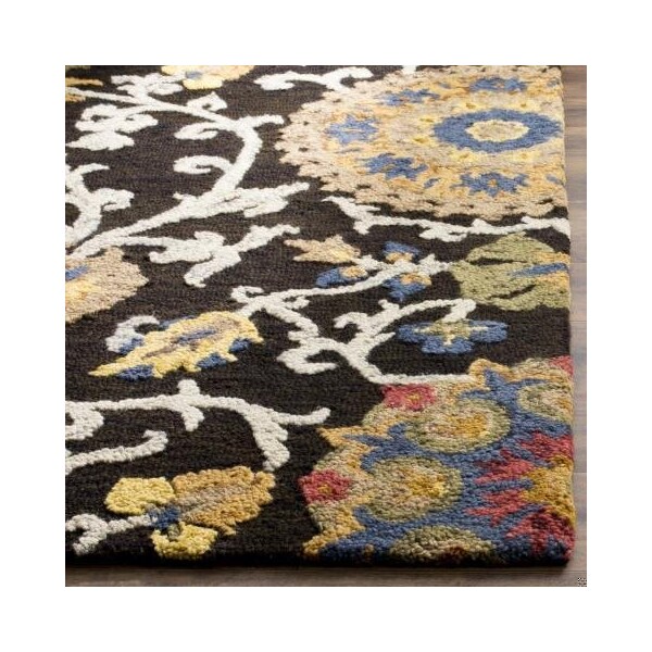 Safavieh Blossom Hand Tufted Runner Rug, Charcoal and Multicolor - 2 ft.-3 in. x 6 ft. - BLM401A-26