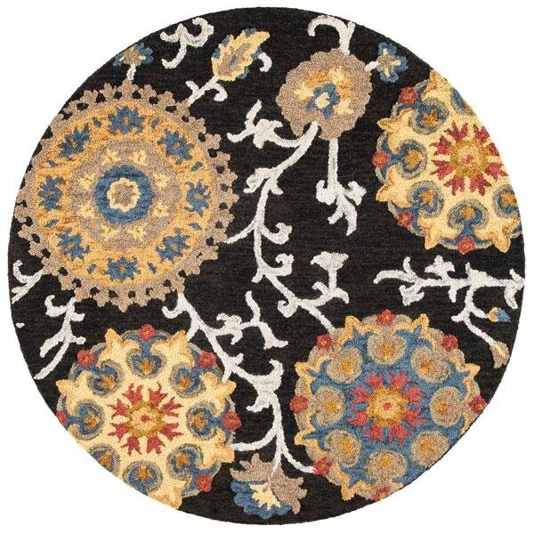 Safavieh Blossom Hand Tufted Runner Rug, Charcoal and Multicolor - 2 ft.-3 in. x 6 ft. - BLM401A-26