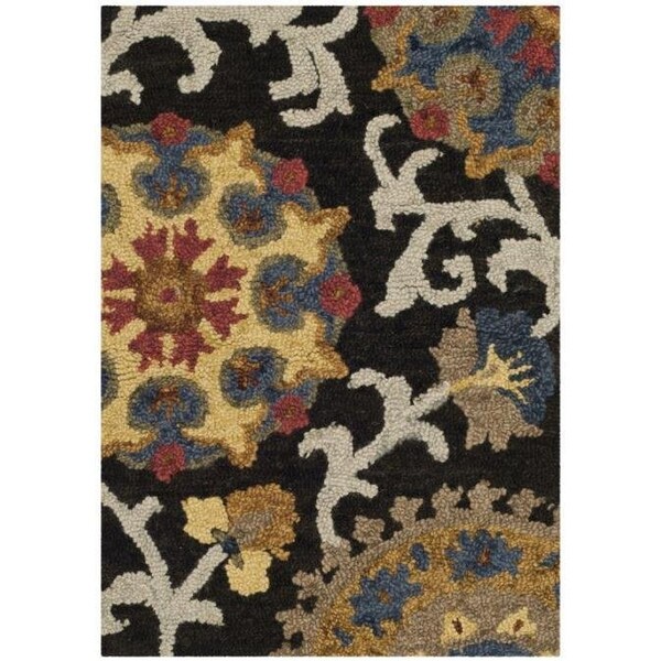 Safavieh Blossom Hand Tufted Runner Rug, Charcoal and Multicolor - 2 ft.-3 in. x 6 ft. - BLM401A-26