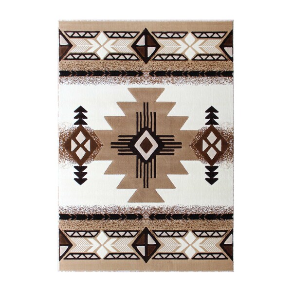 Flash Furniture 8' x 10' Ivory Rustic Southwest Style Area Rug - ACD-RG184-810-IV-GG