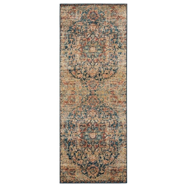 Manmade 2 ft. 7 in. x 7 ft. 2 in. Marrakesh Duchess Multicolor Rectangle Runner Rug - MA2625630