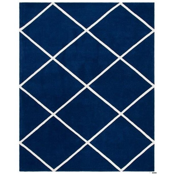 Safavieh Chatham Hand Tufted Accent Rug- Dark Blue - Ivory- 2 x 3 ft. - CHT720C-2