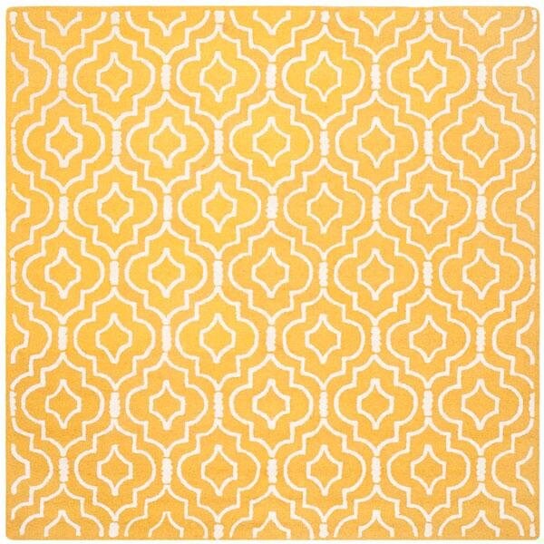Safavieh Cambridge Rectangle Hand Tufted Rug, Gold and Ivory - 4 x 6 ft. - CAM141Q-4