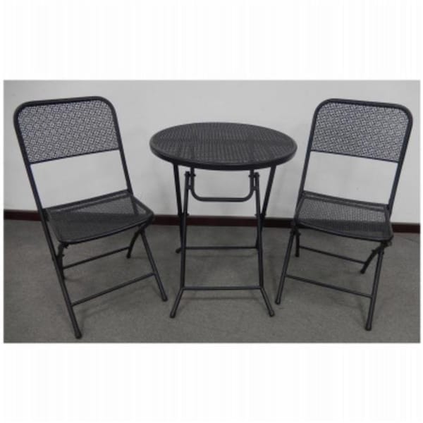 Imperial Power Imperial Power 270090 Four Seasons Courtyard; Padova Bistro Set; Black - 3 Piece - 270090