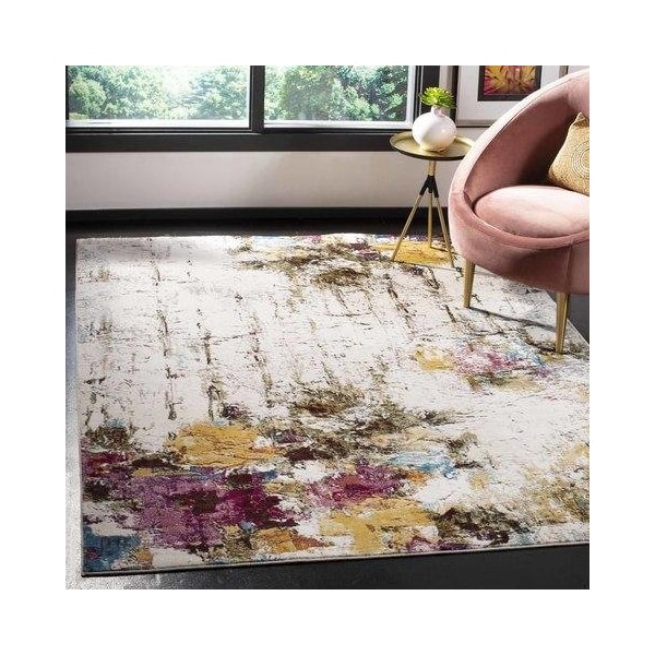 Safavieh 4 x 6 ft. Aria Rectangle Power-Loomed Rug Cream & Olive - ARA167A-4