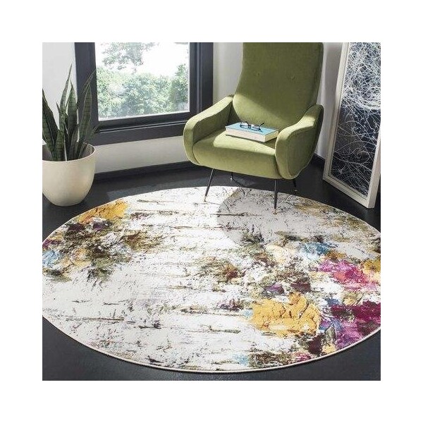 Safavieh 4 x 6 ft. Aria Rectangle Power-Loomed Rug Cream & Olive - ARA167A-4