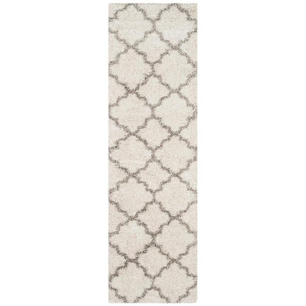 Safavieh Hudson Shag Runner Rug, Ivory and Grey - 2 ft. 3 in. x 10 ft. - SGH282A-210