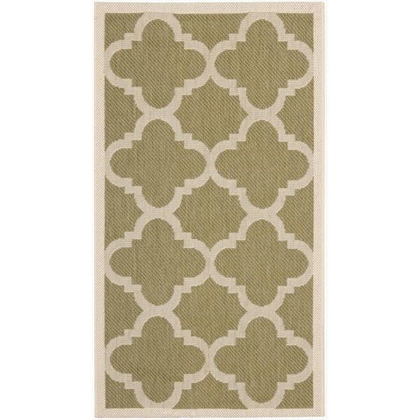 Safavieh 2 Ft. X 3 Ft. -7 In. Accent Indoor-Outdoor Courtyard- Green And Beige- Machine Made Rug - CY6243-244-2