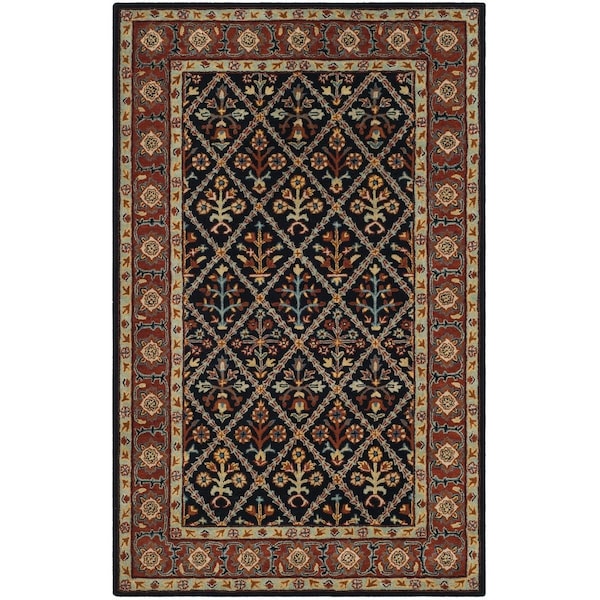 Safavieh Heritage Hand Tufted Rectangle RugNavy & Red 4 x 6 ft. - HG738N-4