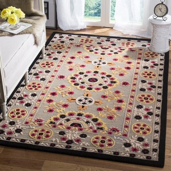 Safavieh Bellagio Hand Tufted Accent Rug, Light Grey and Black - 2 x 3 ft. - BLG628A-2