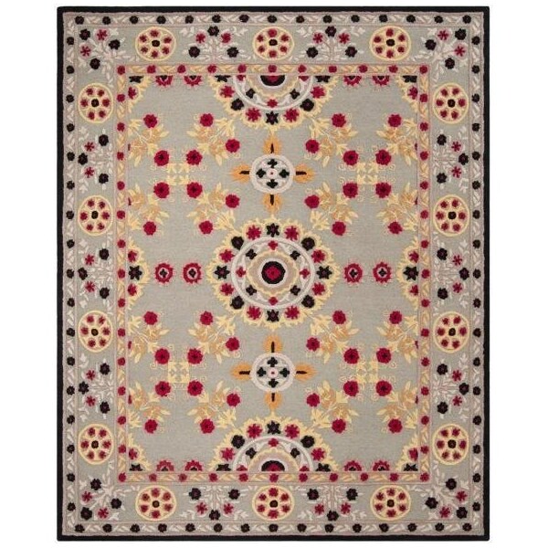 Safavieh Bellagio Hand Tufted Accent Rug, Light Grey and Black - 2 x 3 ft. - BLG628A-2