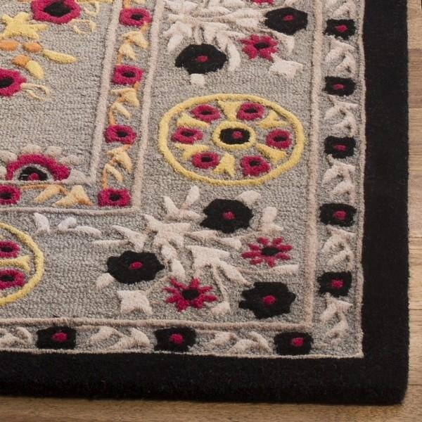 Safavieh Bellagio Hand Tufted Accent Rug, Light Grey and Black - 2 x 3 ft. - BLG628A-2