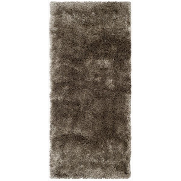 Safavieh 2 ft. 3 in. x 12 ft. Runner Paris Shag and Flokati Sable Hand Tufted Rug - SG511-9292-212