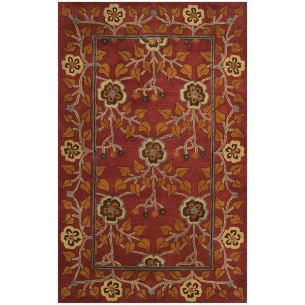Safavieh Heritage Hand Tufted Rectangle RugRed & Multi Color 9 x 12 ft. - HG407A-9