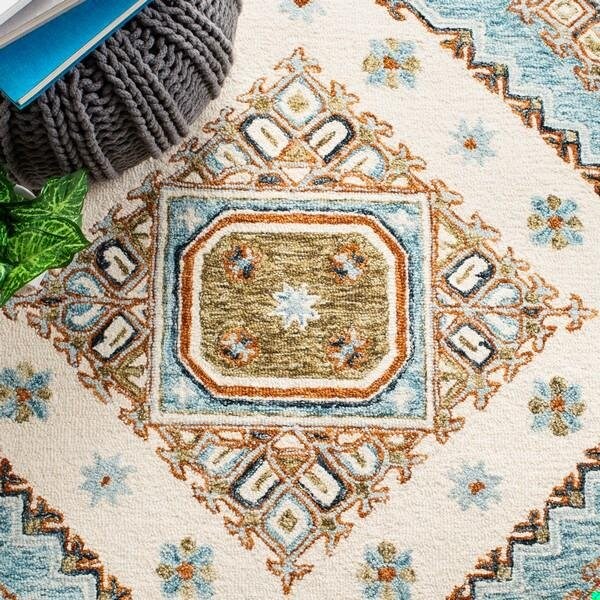 Safavieh Bohemian Rectangle Capri Indoor Area RugIvory & Rust 3 x 5 ft. - CPR209A-3
