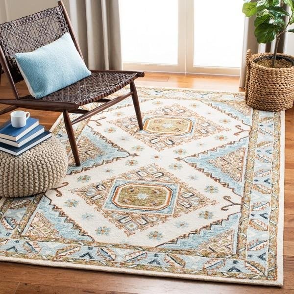 Safavieh Bohemian Rectangle Capri Indoor Area RugIvory & Rust 3 x 5 ft. - CPR209A-3