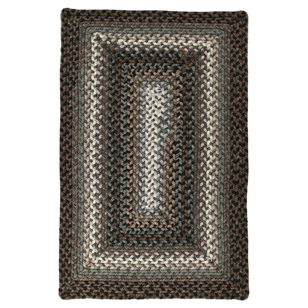 Homespice Decor 10 x 10 in. Midnight Moon Ultra Durable Braided Rugs, Grey - 621184