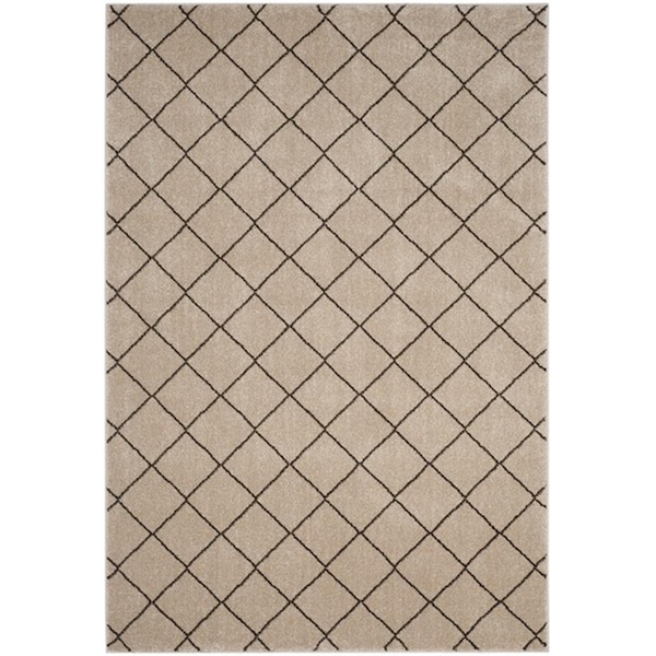 Flowers First 5 ft. 1 in. x 7 ft. 6 in. Tunisia Power Loomed Area Rug, Creme & Brown - Medium Rectangle - FL1862535