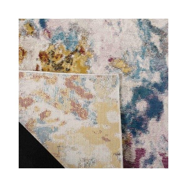Safavieh 9 x 12 ft. Aria Rectangle Power-Loomed Rug Cream & Dark Teal - ARA166A-9
