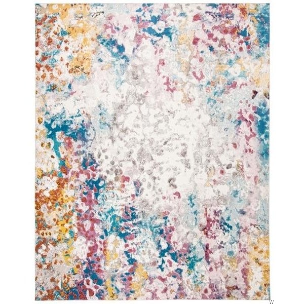Safavieh 9 x 12 ft. Aria Rectangle Power-Loomed Rug Cream & Dark Teal - ARA166A-9