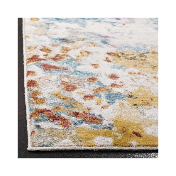 Safavieh 9 x 12 ft. Aria Rectangle Power-Loomed Rug Cream & Dark Teal - ARA166A-9