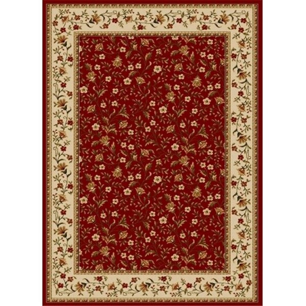 Auric 1593-1130-RED Como Rectangular Red Traditional Italy Area Rug; 3 ft. 3 in. W x 4 ft. 11 in. H - AU1645756
