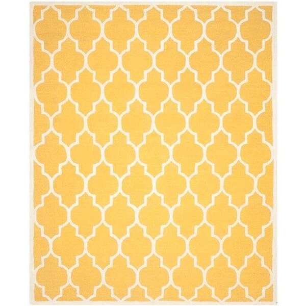 Safavieh Cambridge Hand Tufted Runner Rug- Gold - Ivory- 2 ft. 6 in. x 12 ft. - CAM134Q-212
