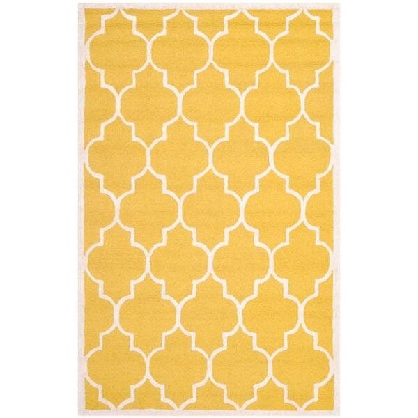 Safavieh Cambridge Hand Tufted Runner Rug- Gold - Ivory- 2 ft. 6 in. x 12 ft. - CAM134Q-212