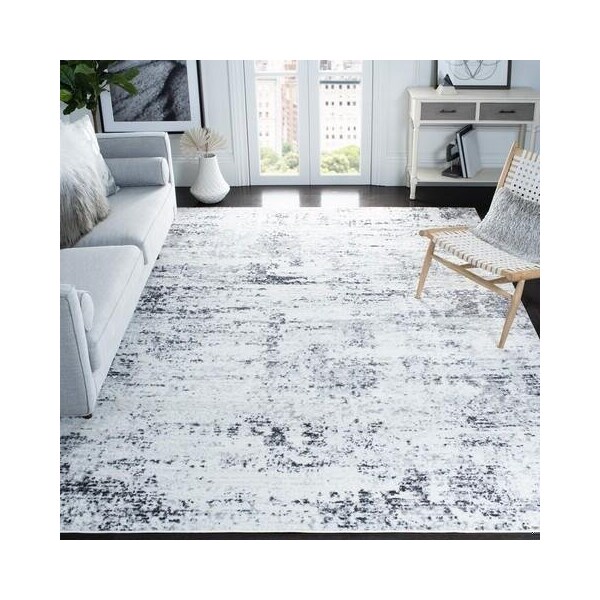 Safavieh 11 x 11 ft. Amelia 700 Square Area Rug, Ivory & Navy - ALA700C-11SQ