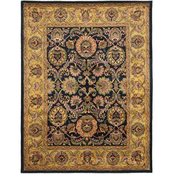 Safavieh 6 x 9 ft. Medium Rectangle- Traditional Golden Jaipur Navy And Gold Hand Tufted Rug - GJ275A-6