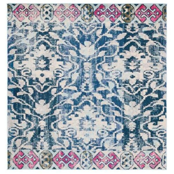 Safavieh 6 ft.-7 in. x 6 ft.-7 in. Madison 400 Square Area Rug Navy & Ivory - MAD444N-7SQ