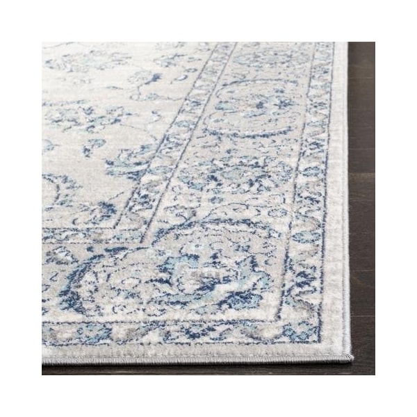 Safavieh 11 x 15 ft. Brentwood Traditional Rectangle RugLight Grey & Blue - BNT854G-1115