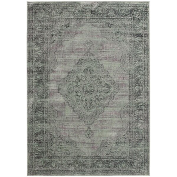 Safavieh Vintage Power Loomed Medium Rectangle Rug- Light Blue- 5 Ft. 3 In. X 7 Ft. 6 In. Oval - VTG112-110-5OV