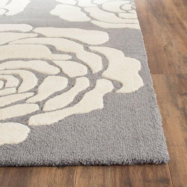 Safavieh 2 ft.-6 in. x 8 ft. Cambridge Hand Tufted Runner RugDark Grey & Ivory - CAM782D-28