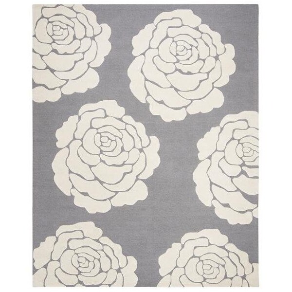 Safavieh 2 ft.-6 in. x 8 ft. Cambridge Hand Tufted Runner RugDark Grey & Ivory - CAM782D-28