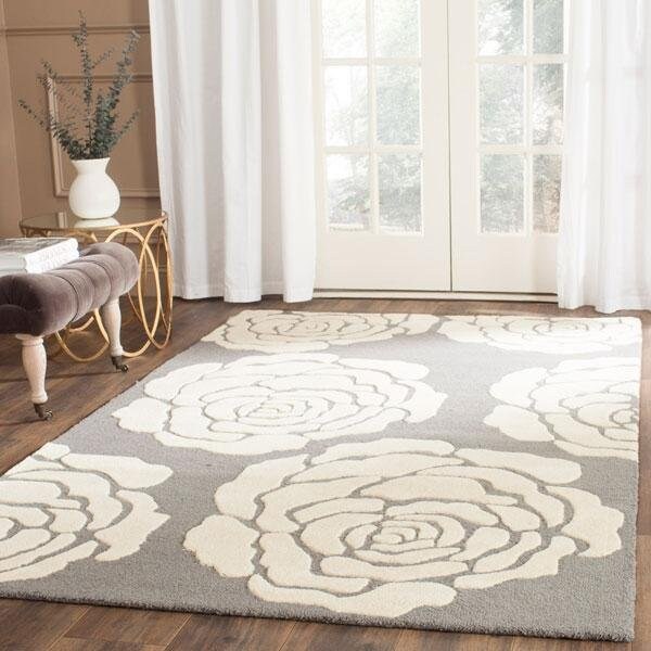 Safavieh 2 ft.-6 in. x 8 ft. Cambridge Hand Tufted Runner RugDark Grey & Ivory - CAM782D-28