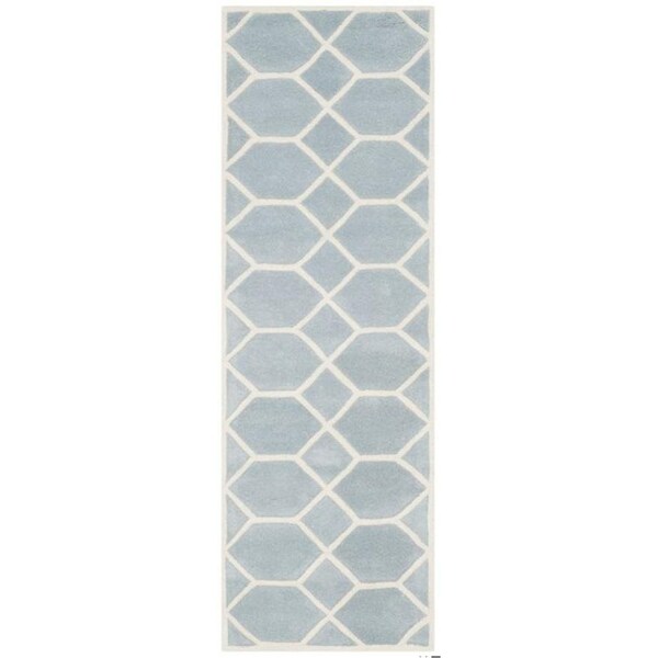 Safavieh Chatham Hand Tufted Rectangle RugBlue & Ivory 5 x 8 ft. - CHT755B-5