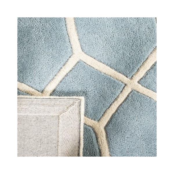 Safavieh Chatham Hand Tufted Rectangle RugBlue & Ivory 5 x 8 ft. - CHT755B-5