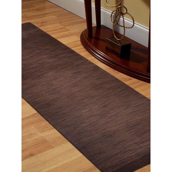 Glitzy Rugs 2 ft. 8 in. x 10 ft. Hand Knotted Gabbeh Wool Runner RugBrown - UBSL00111L0004G42