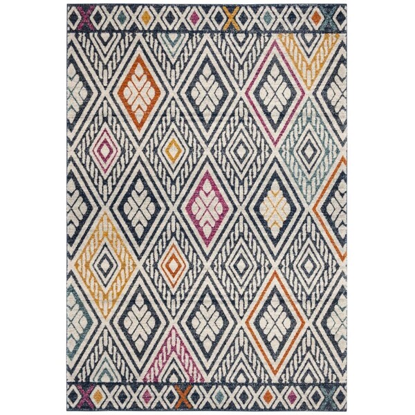 Safavieh 4 x 6 ft. Evoke Rectangle Power Loomed Rug Navy & Ivory - EVK286N-4