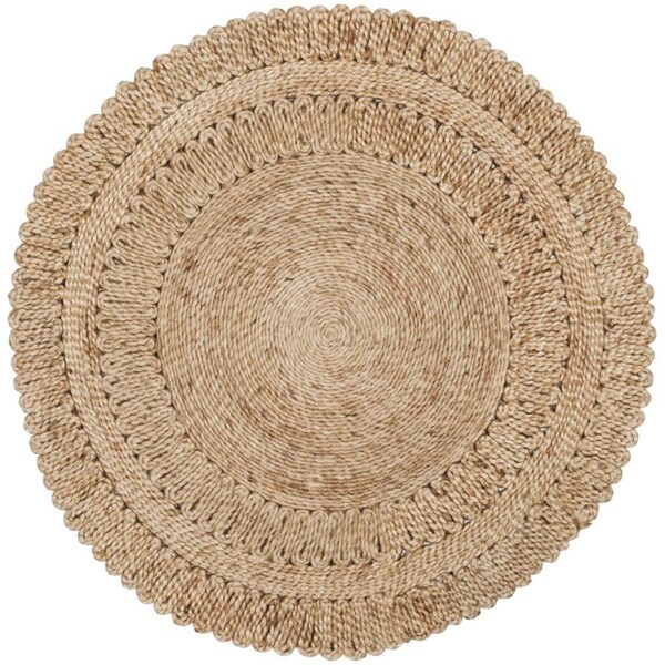 Safavieh 5 x 5 ft. Natural Fiber Hand Woven Rug, Round - Natural - NF356A-5R