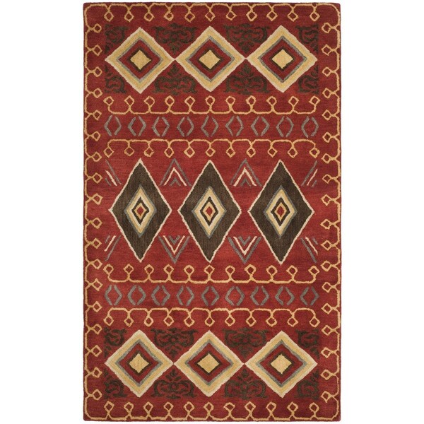 Safavieh Heritage Hand Tufted Rectangle RugRed & Multi Color 4 x 6 ft. - HG404A-4