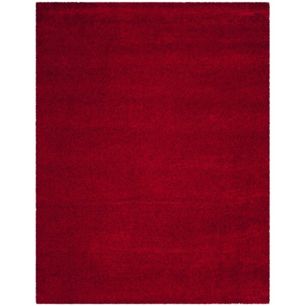 Safavieh 8 X 10 Ft. Santa Monica Shag Power Loomed Large Rectangle Area Rug, Red - SGN725-4040-8