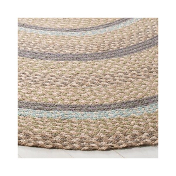 Safavieh 4 x 4 ft. Cape Cod Round Area Rug, Blue & Olive - CAP241X-4R