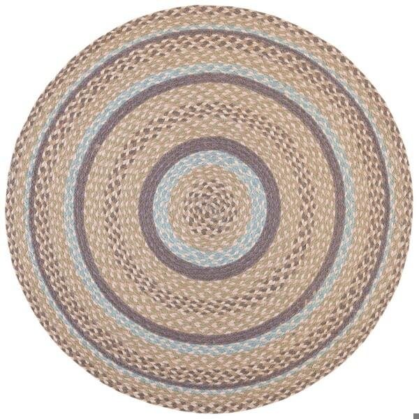 Safavieh 4 x 4 ft. Cape Cod Round Area Rug, Blue & Olive - CAP241X-4R