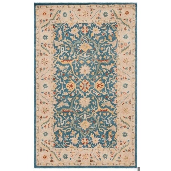 Safavieh 3 x 5 ft. Accent Traditional Antiquity- Blue Hand Tufted Rug - AT14E-3