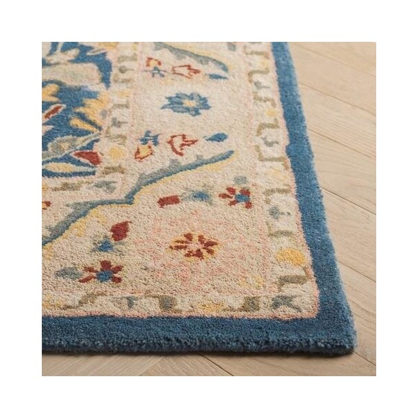 Safavieh 3 x 5 ft. Accent Traditional Antiquity- Blue Hand Tufted Rug - AT14E-3