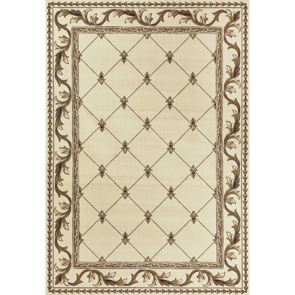 Homeroots 2 ft. 3 in. x 3 ft. 3 in. Polypropylene Ivory Area Rug - 353285
